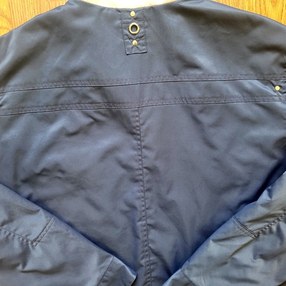 Y2K Sears Men’s Full Zip Navy Windbreaker Jacket Size Large – Canada Style A48 - Picture 10 of 10